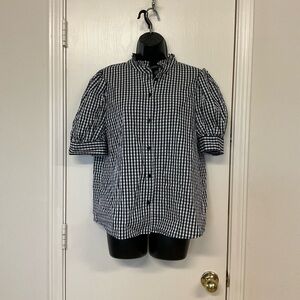 Who What Wear Gingham Button Down Shirt
